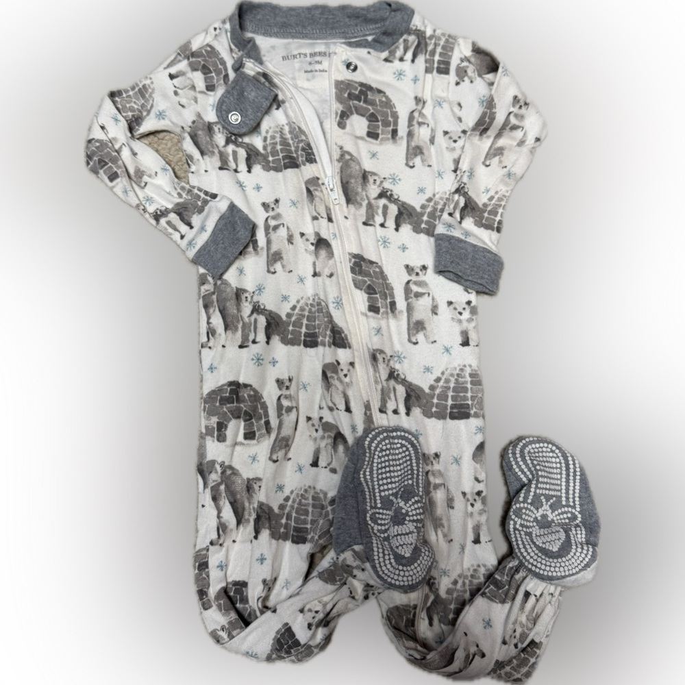 Adorable Arctic Animal Print Kids Footie
